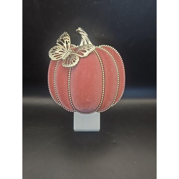 Bath & Body Works FLOCKED BUTTERFLY PUMPKIN LIGHT UP 24/7 Wallflower Plug In - Picture 1 of 5